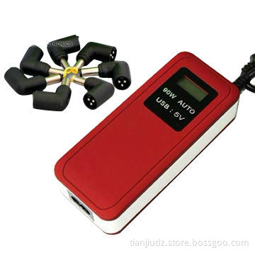 Auto-universal Laptop AC Adapter for iPhone/iPad with LCD/LED Display and 5V/2A USB, 90W